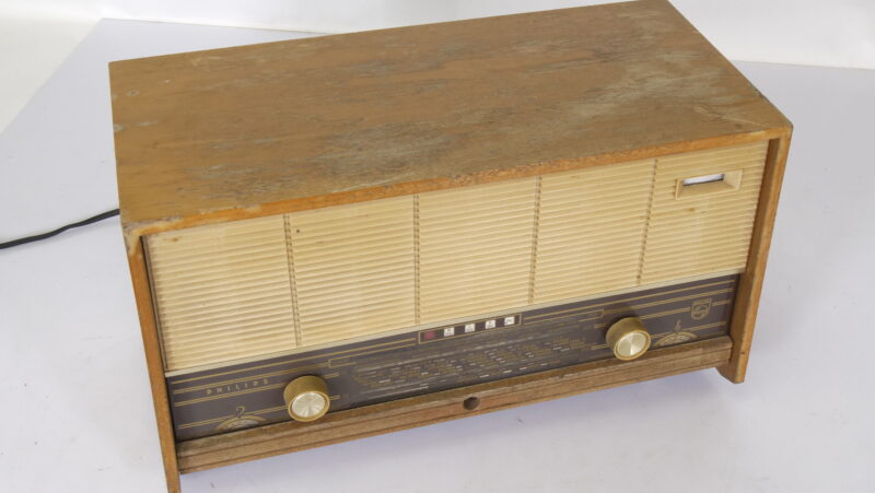 Philips B3W22A Buizenradio – 1954, hout, niet werkend - Afbeelding 5
