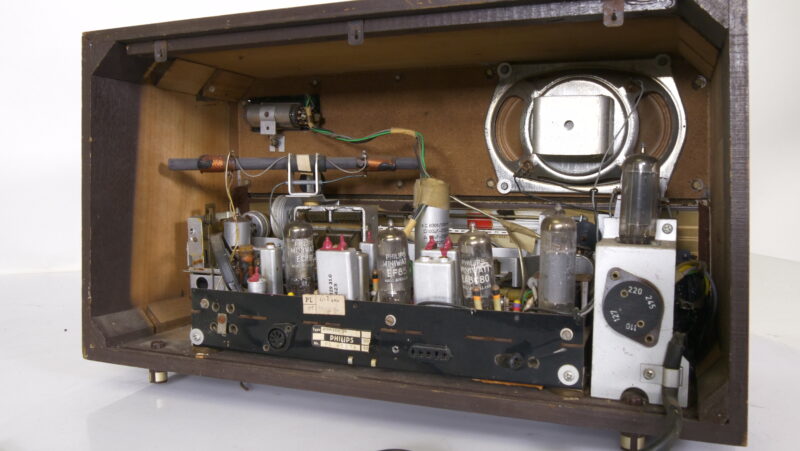Philips B3W22A Buizenradio – 1954, hout, niet werkend - Afbeelding 6