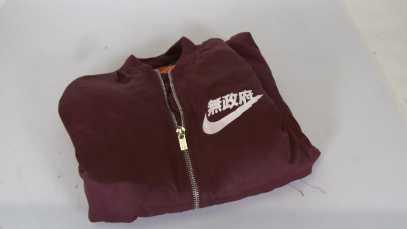 Savage Couture bomberjack wijnrood – Nike parody print - Afbeelding 4