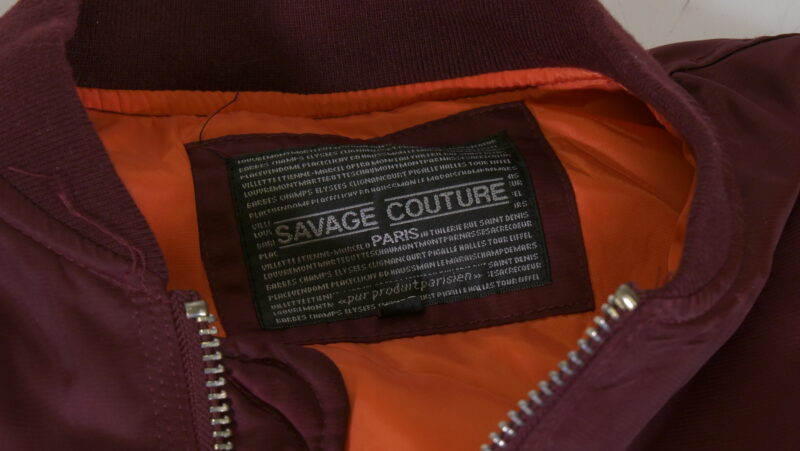 Savage Couture bomberjack wijnrood – Nike parody print - Afbeelding 6