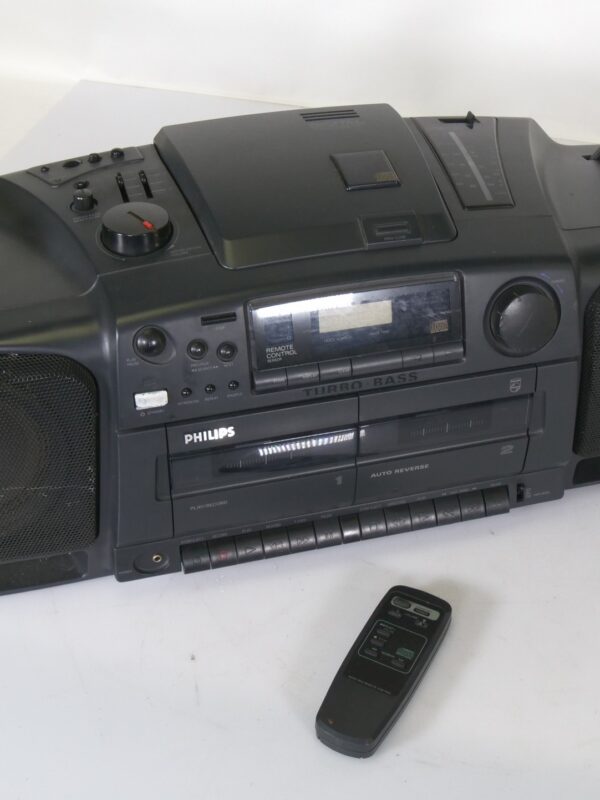 Philips AZ8404 Ghetto Blaster (Radio OK / Cassette & CD Defect)